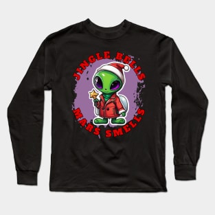 Alien in Santa hat. Long Sleeve T-Shirt